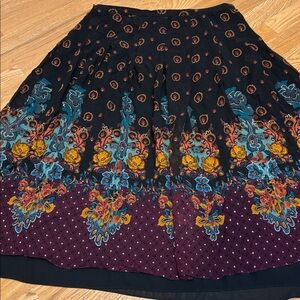 Coldwater Creek, black multicolor floral maxi skirt. Size 1X.